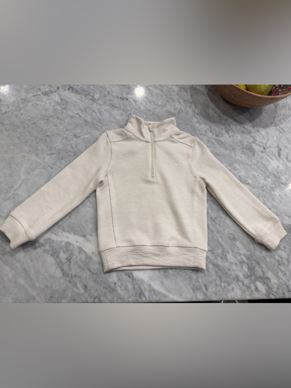 Class Club Cream Crewneck Top with Branded Neck Tag